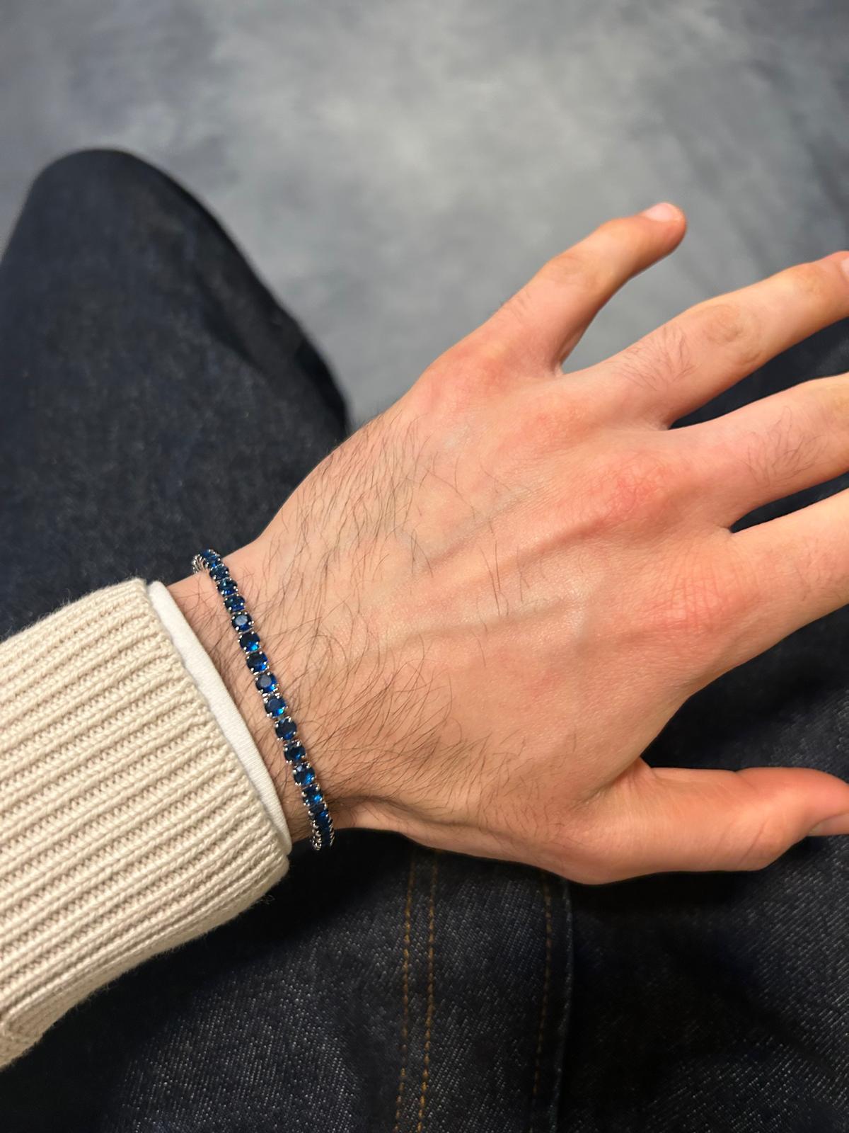 Tennis Ice Bracelet Blue