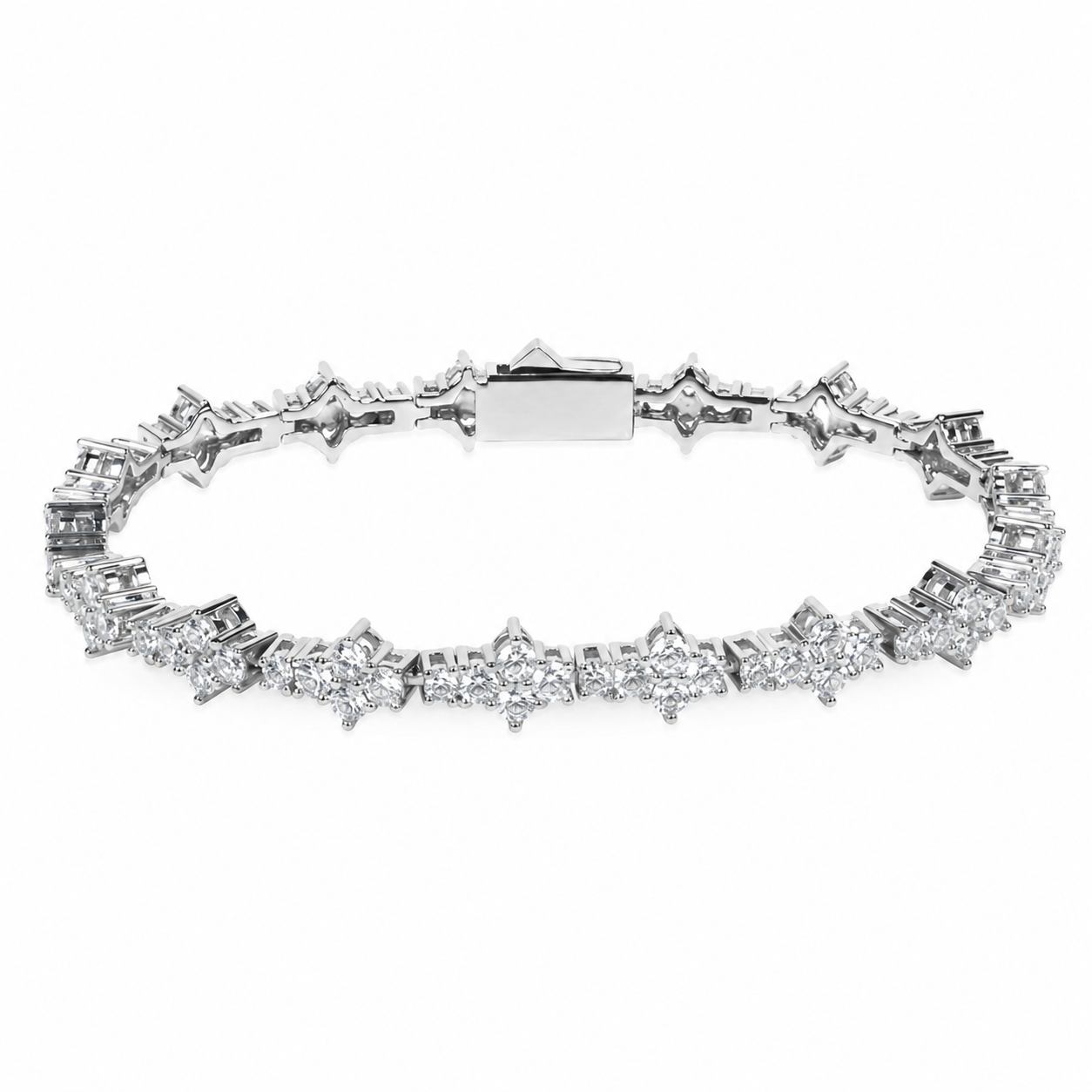 Honeycomb Crystal Bracelet Clear