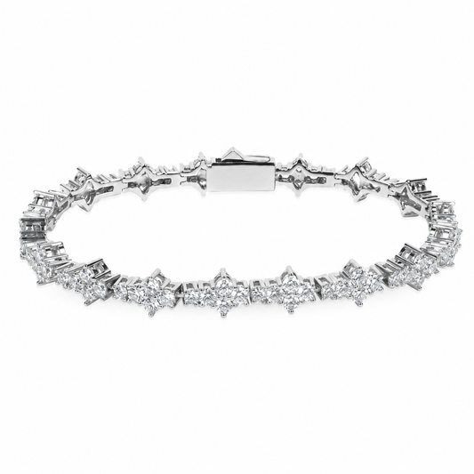Honeycomb Crystal Bracelet Clear