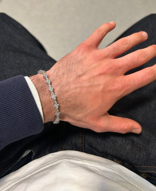 Honeycomb Crystal Bracelet Clear