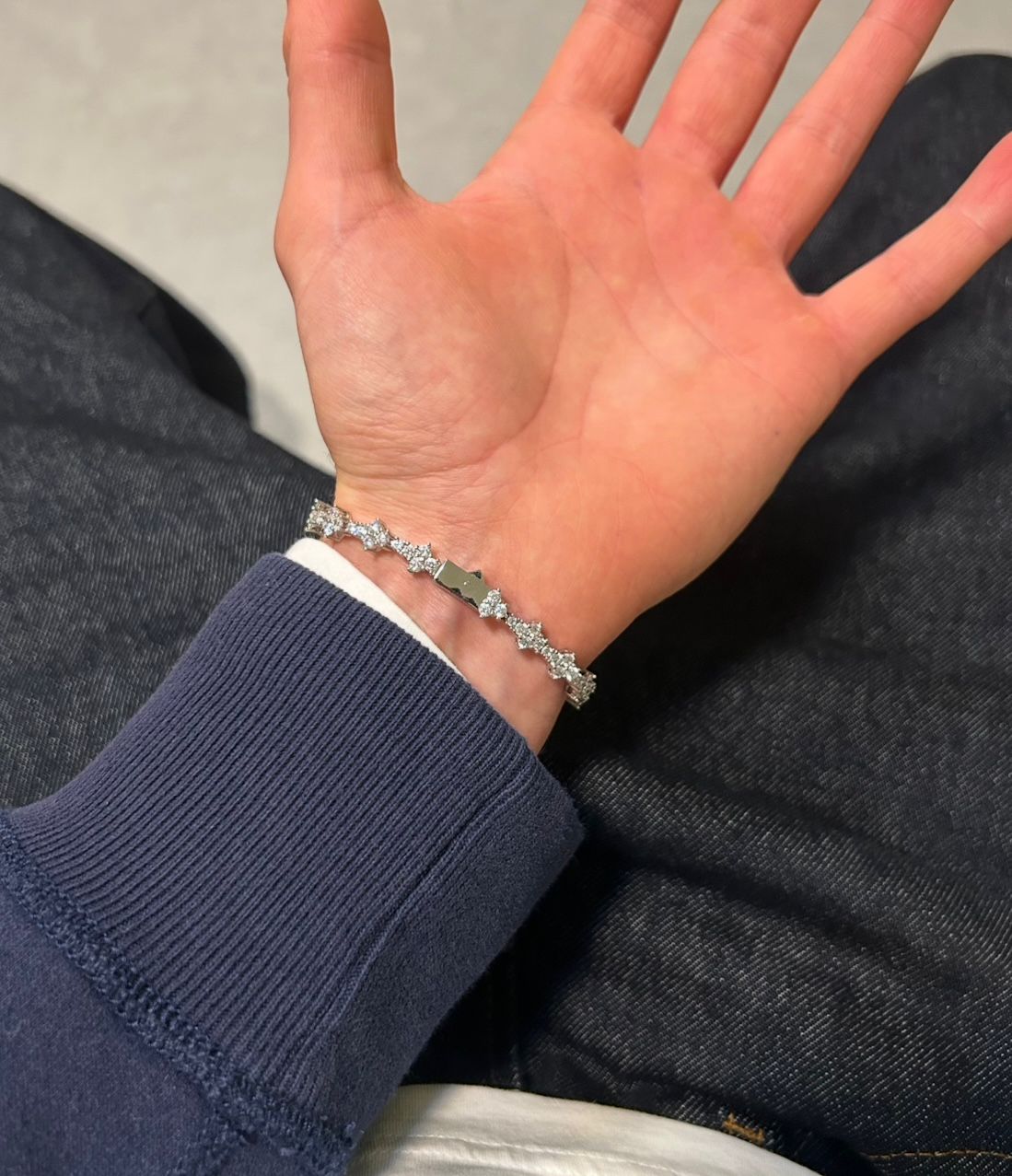 Honeycomb Crystal Bracelet Clear