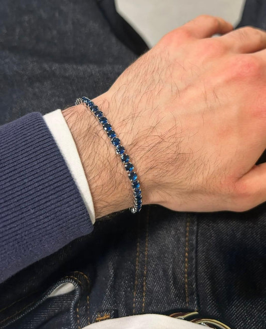 Tennis Ice Bracelet Blue